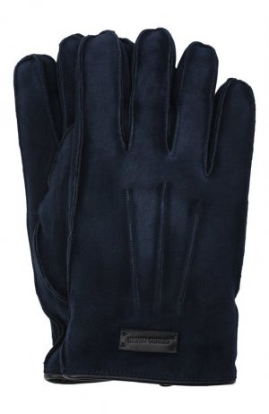 Замшевые перчатки Giorgio Armani. Цвет: синий