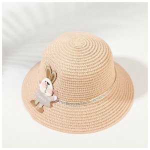 Шляпа для девочки Зайка, цвет розовый, р-р 52 Minaku