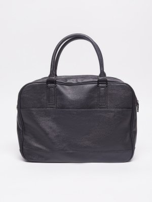 Дорожная сумка из искусственной кожи zolla. Цвет: черный