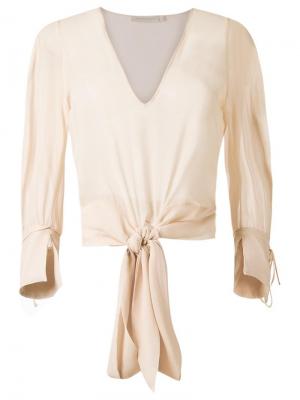 Sheer blouse Giuliana Romanno. Цвет: телесный