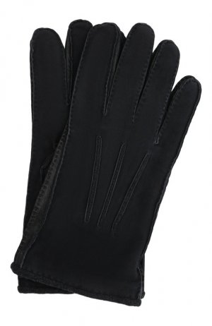 Замшевые перчатки Loro Piana. Цвет: синий