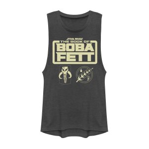 Звездные войны для юниоров: Книга Бобы Фетта Иконка с логотипом Майка рисунком мышц Star Wars