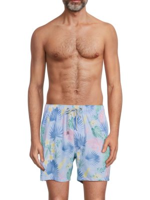Тропические шорты для плавания , цвет Light Blue Vintage Summer