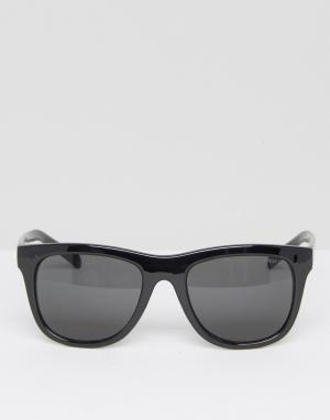 Черные солнцезащитные очки с плоским верхом Cheap Monday. Цвет: черный