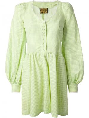Платье с лифом Biba Vintage. Цвет: зелёный