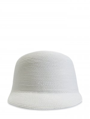 Плетеная шляпа в стиле бейсболки с кристаллами Swarovski® LORENA ANTONIAZZI. Цвет: белый