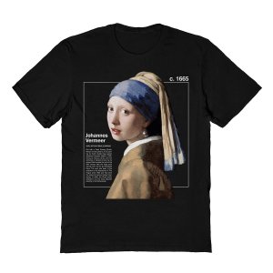 Мужская футболка Johannes Vermeer Girl с жемчужными серьгами Licensed Character