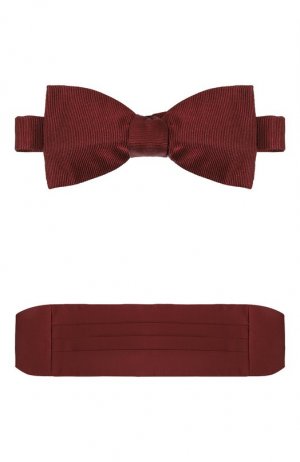 Комплект из галстука-бабочки и камербанда Van Laack. Цвет: бордовый