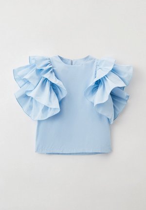 Блуза T&K. Цвет: голубой
