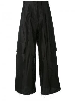 Укороченные брюки с необработанными краями Marquesalmeida Marques'almeida. Цвет: чёрный