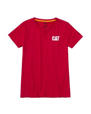 Женская футболка CAT, красный Cat