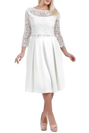 Платье Кания LESYA. Цвет: белый