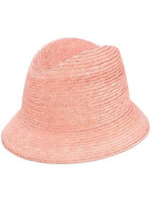 Шляпа с узкими полями Federica Moretti. Цвет: розовый