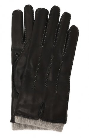 Кожаные перчатки TR Handschuhe. Цвет: чёрный