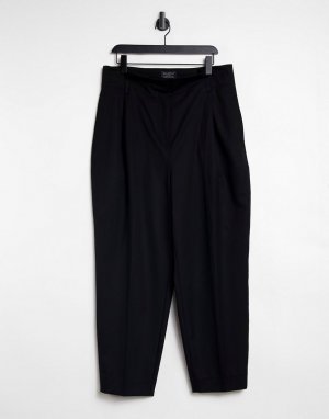 Черные прямые брюки Femme-Черный цвет Selected