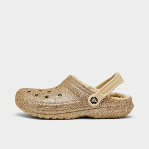 Женские туфли-сабо с классической подкладкой и блестками, бежевый Crocs