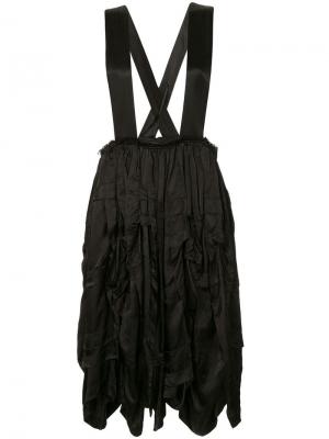 Плиссированное платье-сарафан Comme Des Garçons Vintage. Цвет: черный