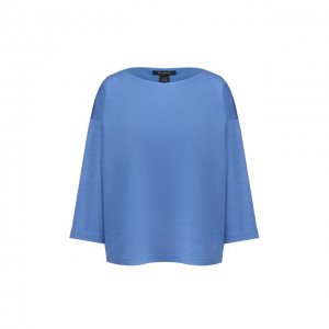 Пуловер из смеси шерсти и вискозы St. John. Цвет: голубой