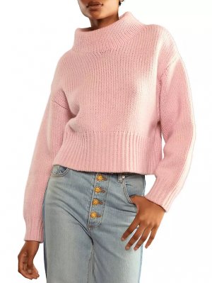 Шерстяной свитер с высоким воротником , розовый Cynthia Rowley