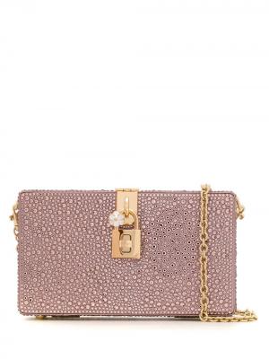 Клатч Dolce Box с кристаллами & Gabbana. Цвет: розовый