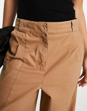 Светло-коричневые широкие брюки чинос оверсайз ASOS DESIGN