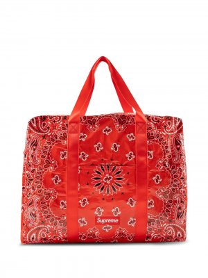 Большая дорожная сумка Bandana Tarp Supreme. Цвет: красный