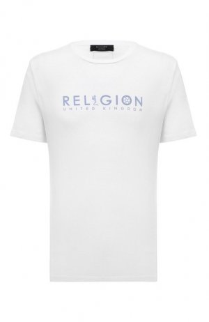 Хлопковая футболка Religion. Цвет: белый
