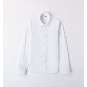 Школьная рубашка , размер M, белый Ido. Цвет: белый
