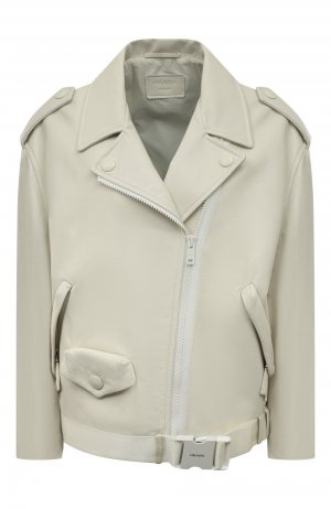 Кожаная куртка Prada. Цвет: белый