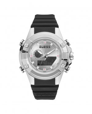 G Force GW0341G1 силиконовые мужские часы с черным ремешком , черный Guess