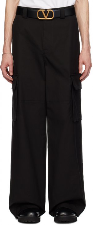 Черные брюки-карго с петлями Hammer Valentino