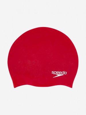 Шапочка для плавания детская Plain Moulded, Красный Speedo. Цвет: красный