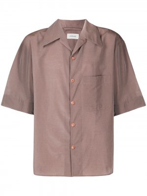 Рубашка с короткими рукавами Lemaire. Цвет: коричневый
