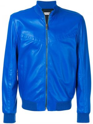 Куртка-бомбер с панельным дизайном Dirk Bikkembergs. Цвет: синий
