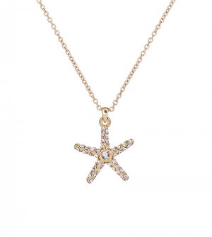 Золотистое ожерелье с подвеской в виде морской звезды Starrei-Золотистый Ted Baker