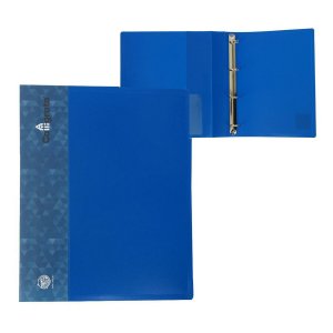 Папка на 4 кольцах а4, calligrata, 40 мм, 700 мкм, внутренний и торцевой карман, синяя Calligrata