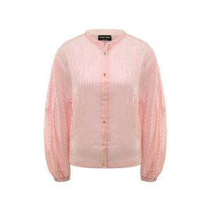 Шелковая блузка Giorgio Armani. Цвет: розовый