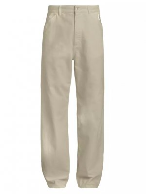 Широкие хлопковые брюки , светло-бежевый Moncler
