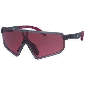Солнцезащитные очки , бордовый, серый adidas. Цвет: бордовый