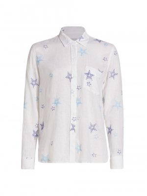 Рубашка Charli Star-Print из смеси льна , нави Rails