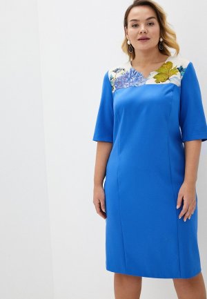 Платье Lady Sharm Classic. Цвет: синий