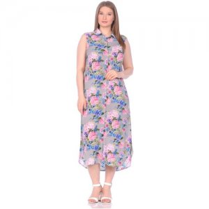 Платье-туника из вискозы Sunrise (PM France 221) размер XL (50), сирень PECHE MONNAIE. Цвет: розовый/фиолетовый