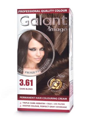 Cтойкая крем-краска для волос GALANT 3.61 темно-русый, 115 мл., (Болгария) Image. Цвет: зеленый