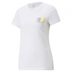 Женская футболка x Smileyworld Graphic Tee #1 PUMA. Цвет: белый