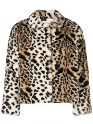 Куртка с леопардовым принтом Bellerose. Цвет: коричневый