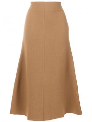 Расклешенная юбка A.W.A.K.E.. Цвет: коричневый