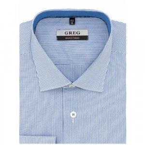 Рубашка , размер 186-194/40, голубой GREG. Цвет: голубой