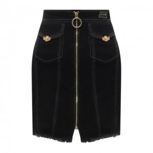 Джинсовая юбка Versace Jeans Couture. Цвет: чёрный