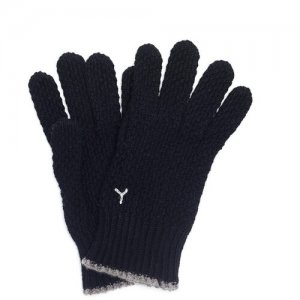 Ys Шерстяные перчатки с вышивкой 2 Y's. Цвет: черный