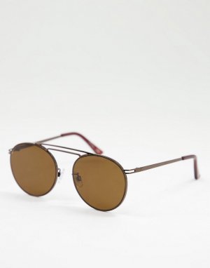 Круглые солнцезащитные очки -Коричневый цвет Jeepers Peepers